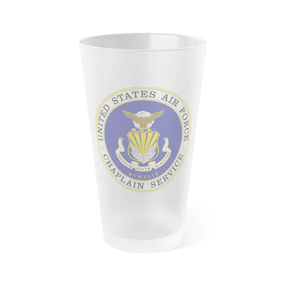 Air Force Chaplain Service (U.S. Air Force) Frosted Pint Glass 16oz-Go Mug Yourself