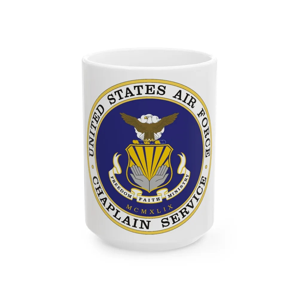 Air Force Chaplain Service (U.S. Air Force) White Coffee Mug-15oz-Go Mug Yourself