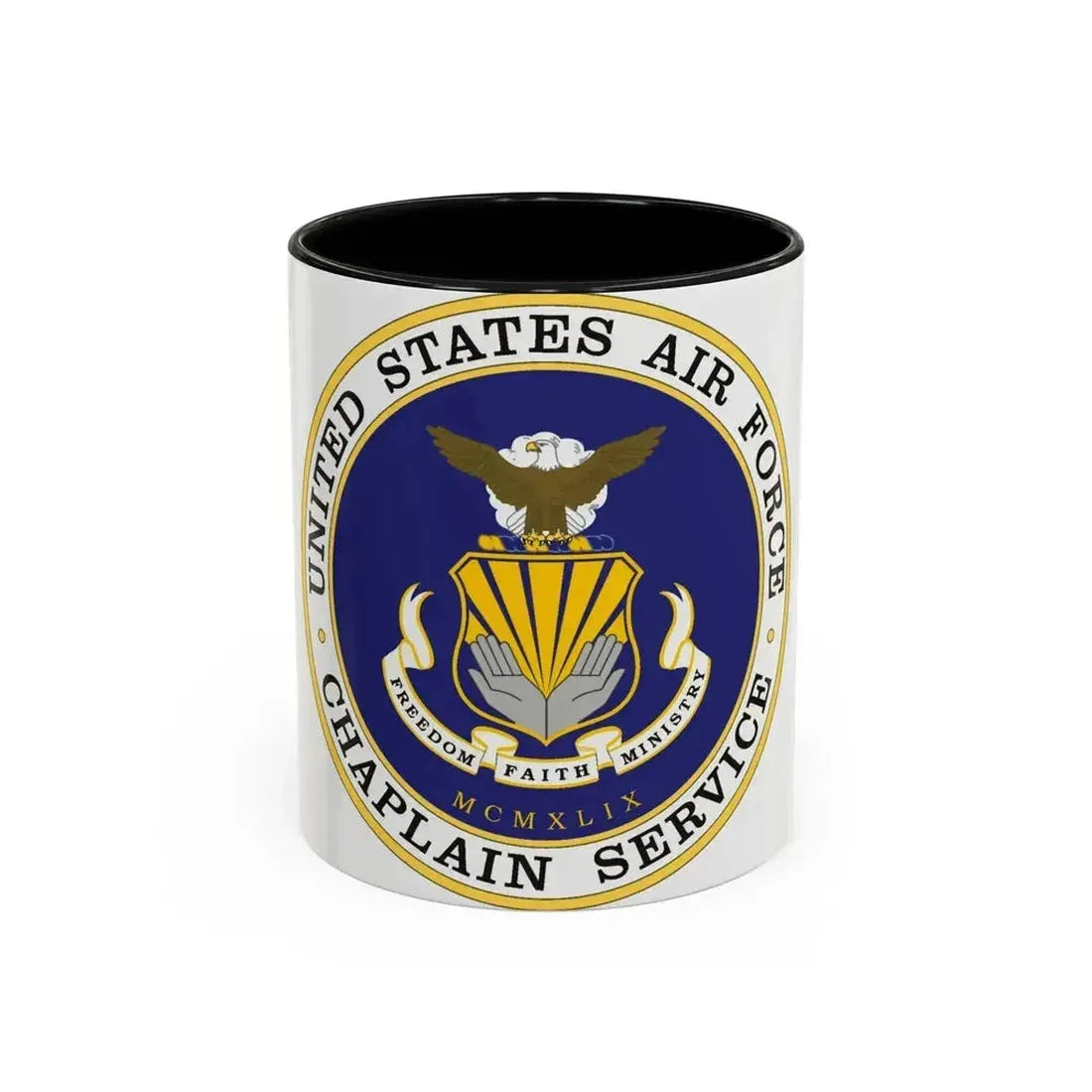 Air Force Chaplain Service (U.S. Air Force) Accent Coffee Mug 11oz Black - Go Mug Yourself
