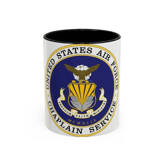Air Force Chaplain Service (U.S. Air Force) Accent Coffee Mug 11oz Black - Go Mug Yourself