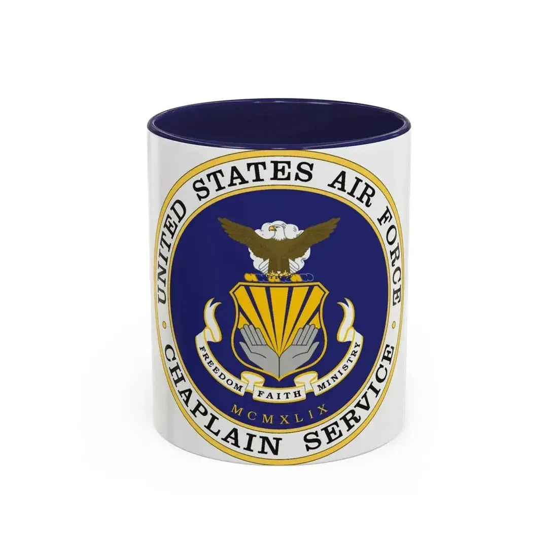 Air Force Chaplain Service (U.S. Air Force) Accent Coffee Mug 11oz Navy - Go Mug Yourself