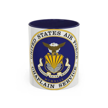 Air Force Chaplain Service (U.S. Air Force) Accent Coffee Mug 11oz Navy - Go Mug Yourself