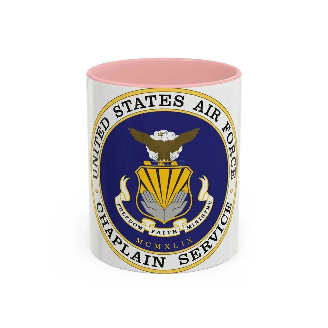 Air Force Chaplain Service (U.S. Air Force) Accent Coffee Mug 11oz Pink - Go Mug Yourself