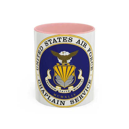 Air Force Chaplain Service (U.S. Air Force) Accent Coffee Mug 11oz Pink - Go Mug Yourself