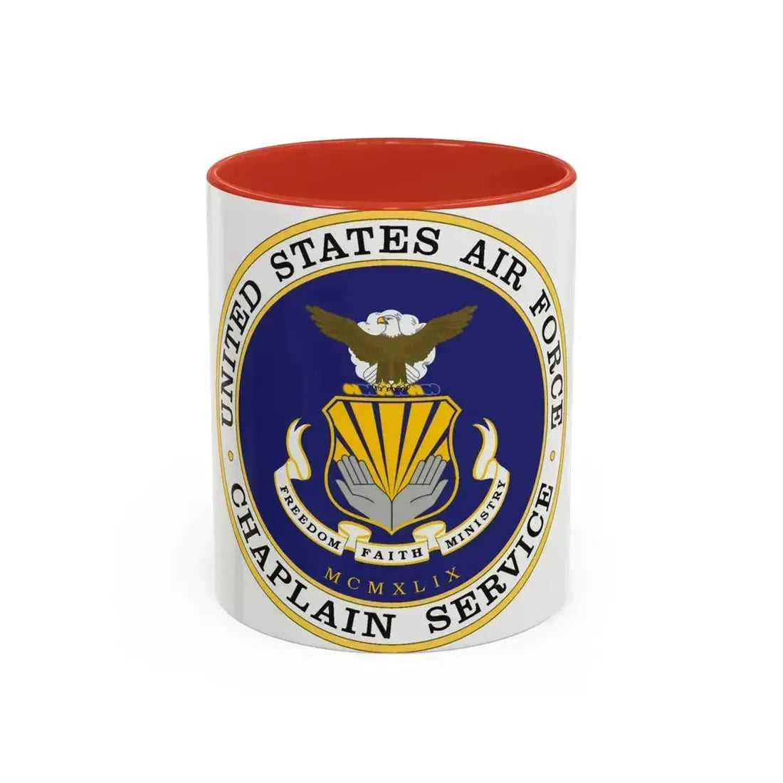 Air Force Chaplain Service (U.S. Air Force) Accent Coffee Mug 11oz Red - Go Mug Yourself