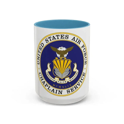 Air Force Chaplain Service (U.S. Air Force) Accent Coffee Mug 15oz Light Blue - Go Mug Yourself