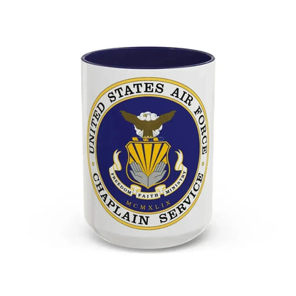Air Force Chaplain Service (U.S. Air Force) Accent Coffee Mug 15oz Navy - Go Mug Yourself