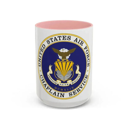 Air Force Chaplain Service (U.S. Air Force) Accent Coffee Mug 15oz Pink - Go Mug Yourself