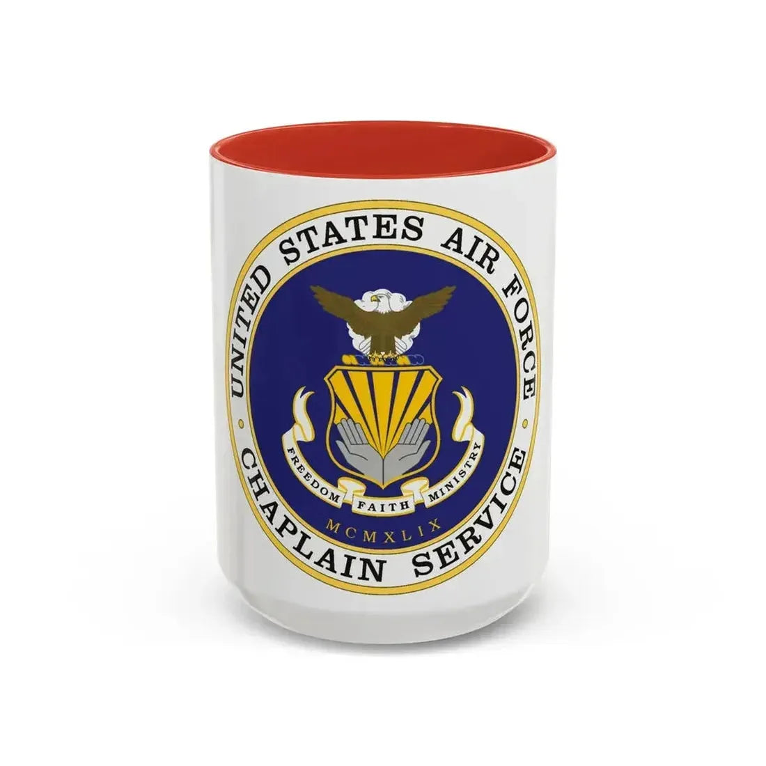 Air Force Chaplain Service (U.S. Air Force) Accent Coffee Mug 15oz Red - Go Mug Yourself