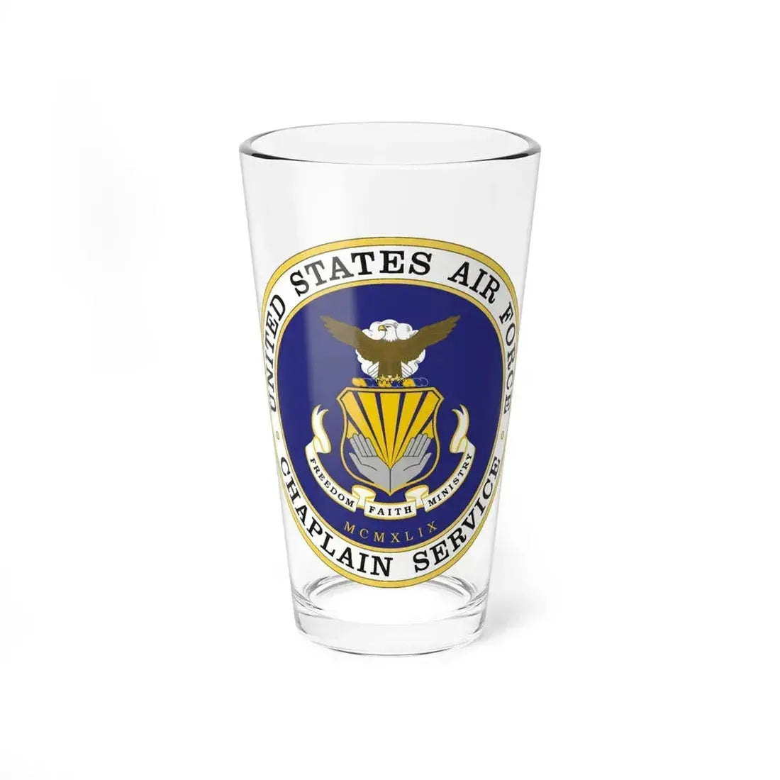 Air Force Chaplain Service (U.S. Air Force) Pint Glass 16oz 16oz - Go Mug Yourself