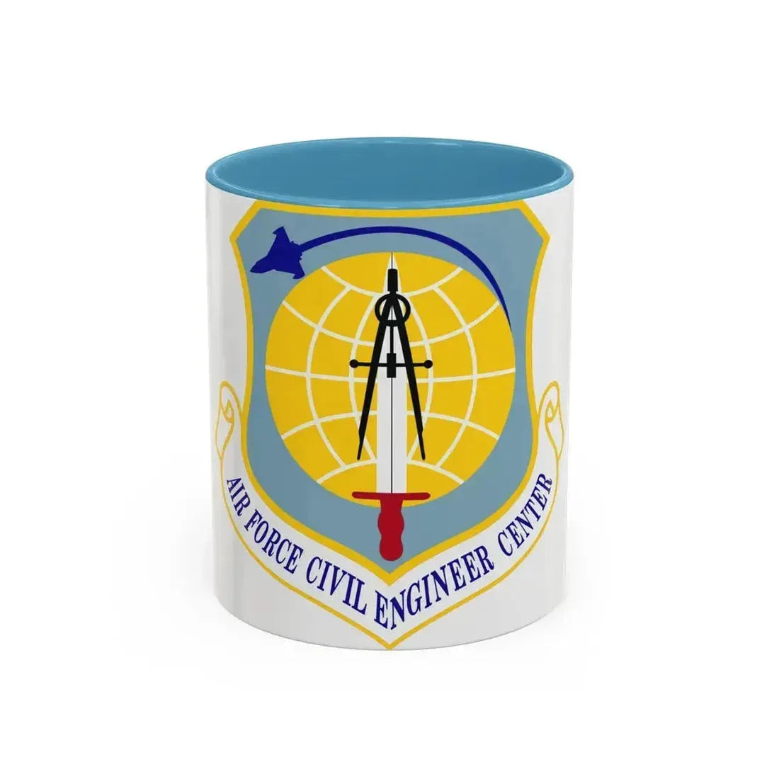 Air Force Civil Engineer Center (U.S. Air Force) Accent Coffee Mug 11oz Light Blue - Go Mug Yourself