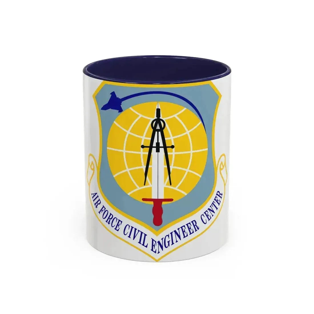 Air Force Civil Engineer Center (U.S. Air Force) Accent Coffee Mug 11oz Navy - Go Mug Yourself