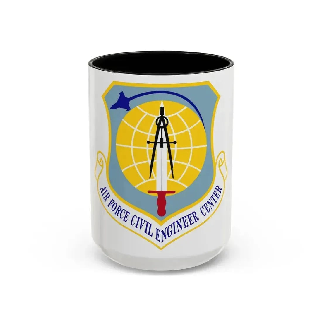 Air Force Civil Engineer Center (U.S. Air Force) Accent Coffee Mug 15oz Black - Go Mug Yourself