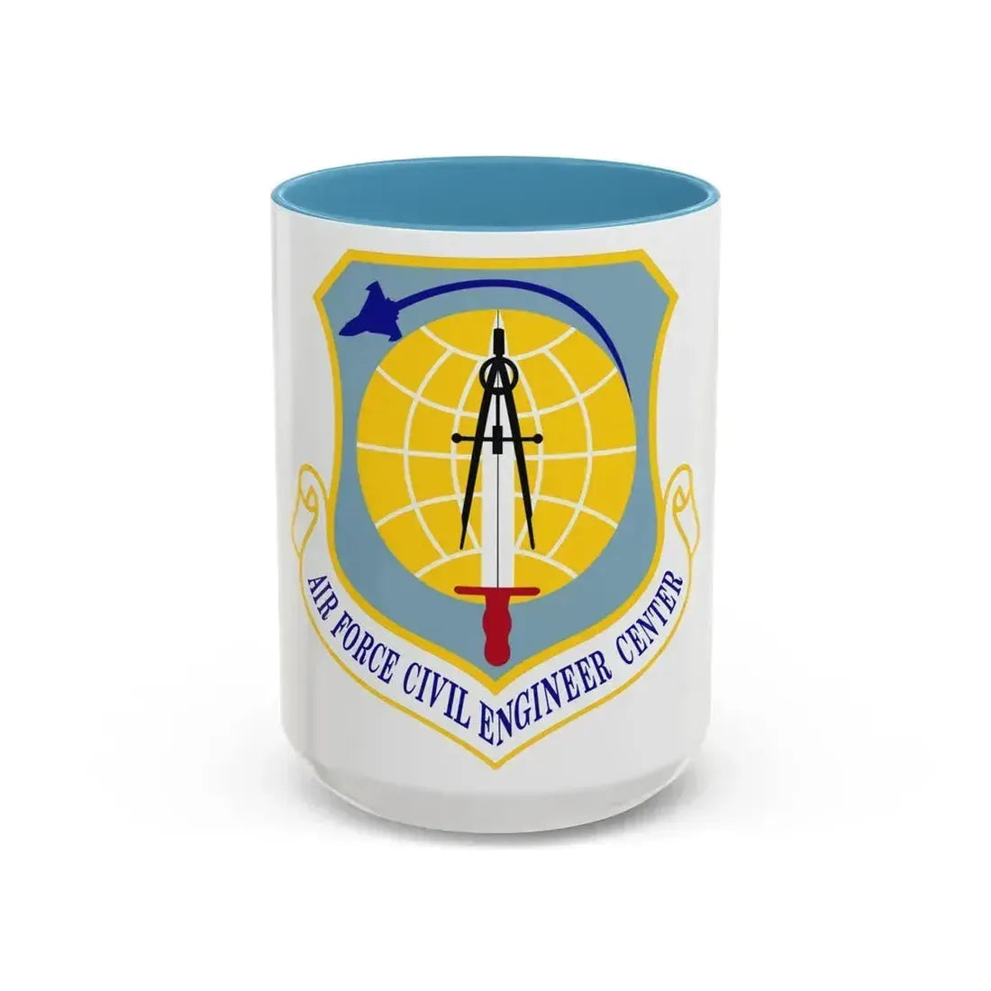 Air Force Civil Engineer Center (U.S. Air Force) Accent Coffee Mug 15oz Light Blue - Go Mug Yourself