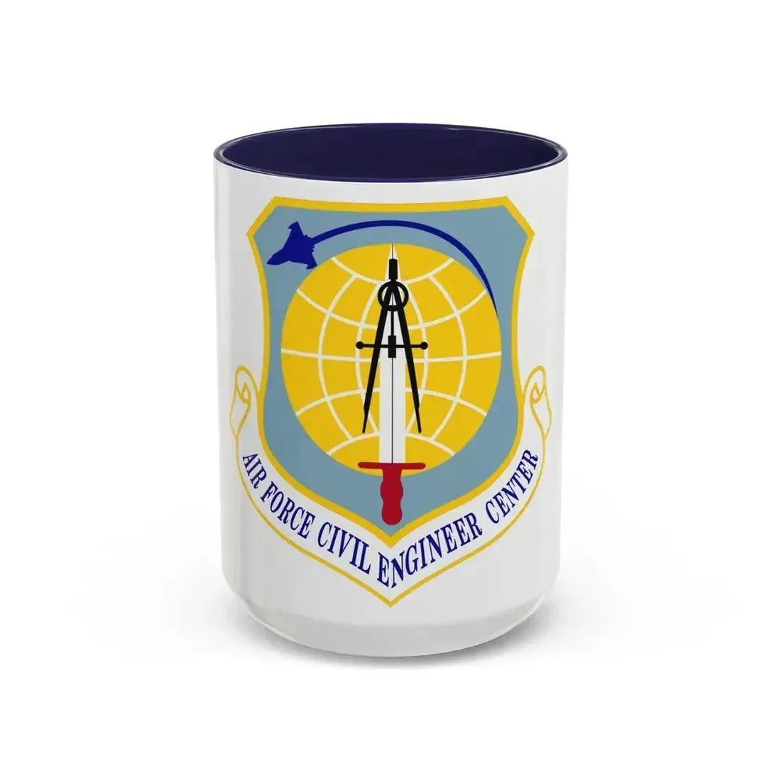 Air Force Civil Engineer Center (U.S. Air Force) Accent Coffee Mug 15oz Navy - Go Mug Yourself
