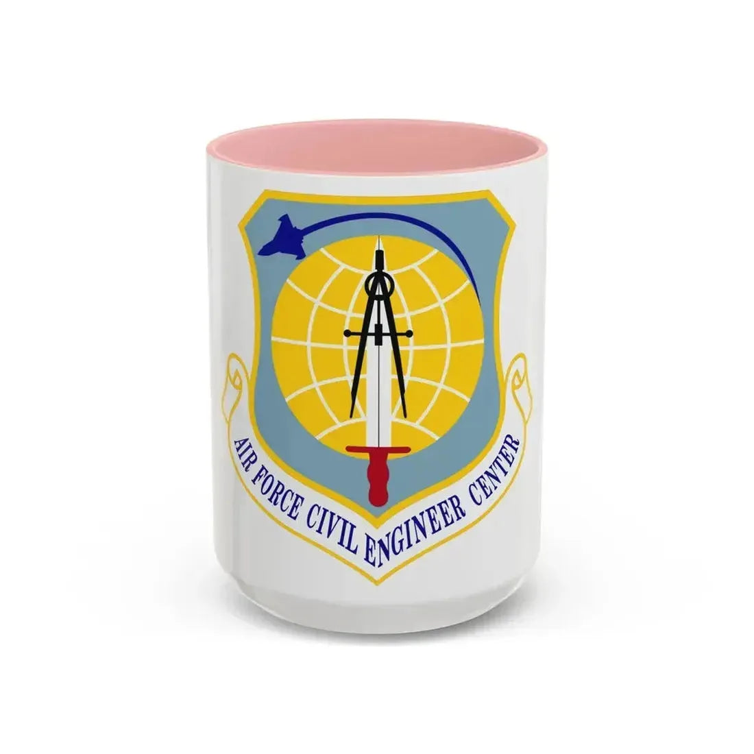 Air Force Civil Engineer Center (U.S. Air Force) Accent Coffee Mug 15oz Pink - Go Mug Yourself