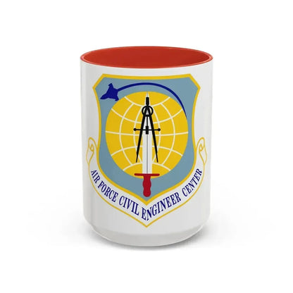 Air Force Civil Engineer Center (U.S. Air Force) Accent Coffee Mug 15oz Red - Go Mug Yourself