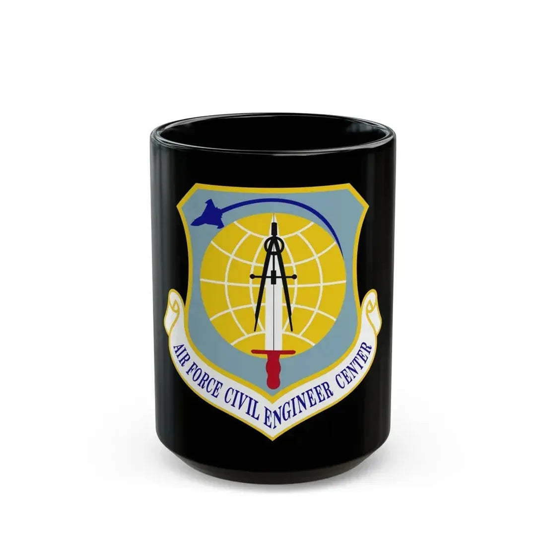 Air Force Civil Engineer Center (U.S. Air Force) Black Coffee Mug 15oz - Go Mug Yourself