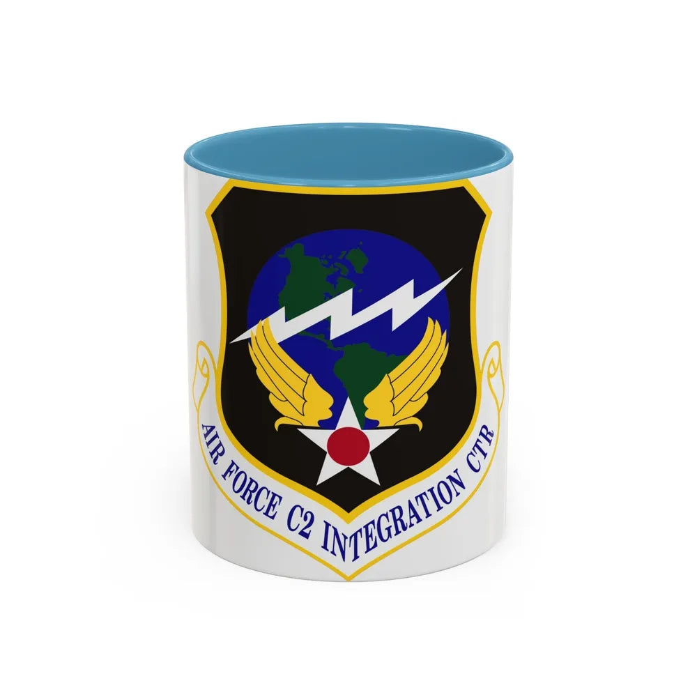 Air Force Command & Control Integration Center (U.S. Air Force) Accent Coffee Mug-11oz-Light Blue-Go Mug Yourself