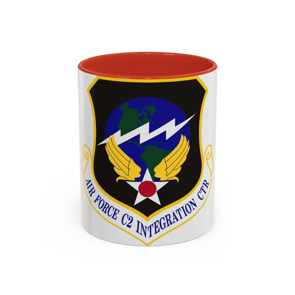 Air Force Command & Control Integration Center (U.S. Air Force) Accent Coffee Mug-11oz-Red-Go Mug Yourself