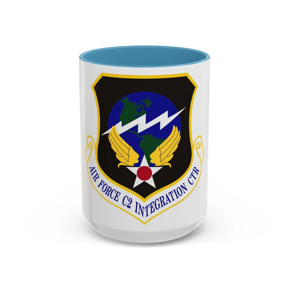 Air Force Command & Control Integration Center (U.S. Air Force) Accent Coffee Mug-15oz-Light Blue-Go Mug Yourself