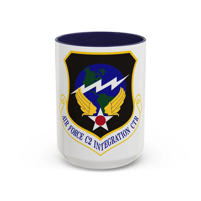 Air Force Command & Control Integration Center (U.S. Air Force) Accent Coffee Mug-15oz-Navy-Go Mug Yourself