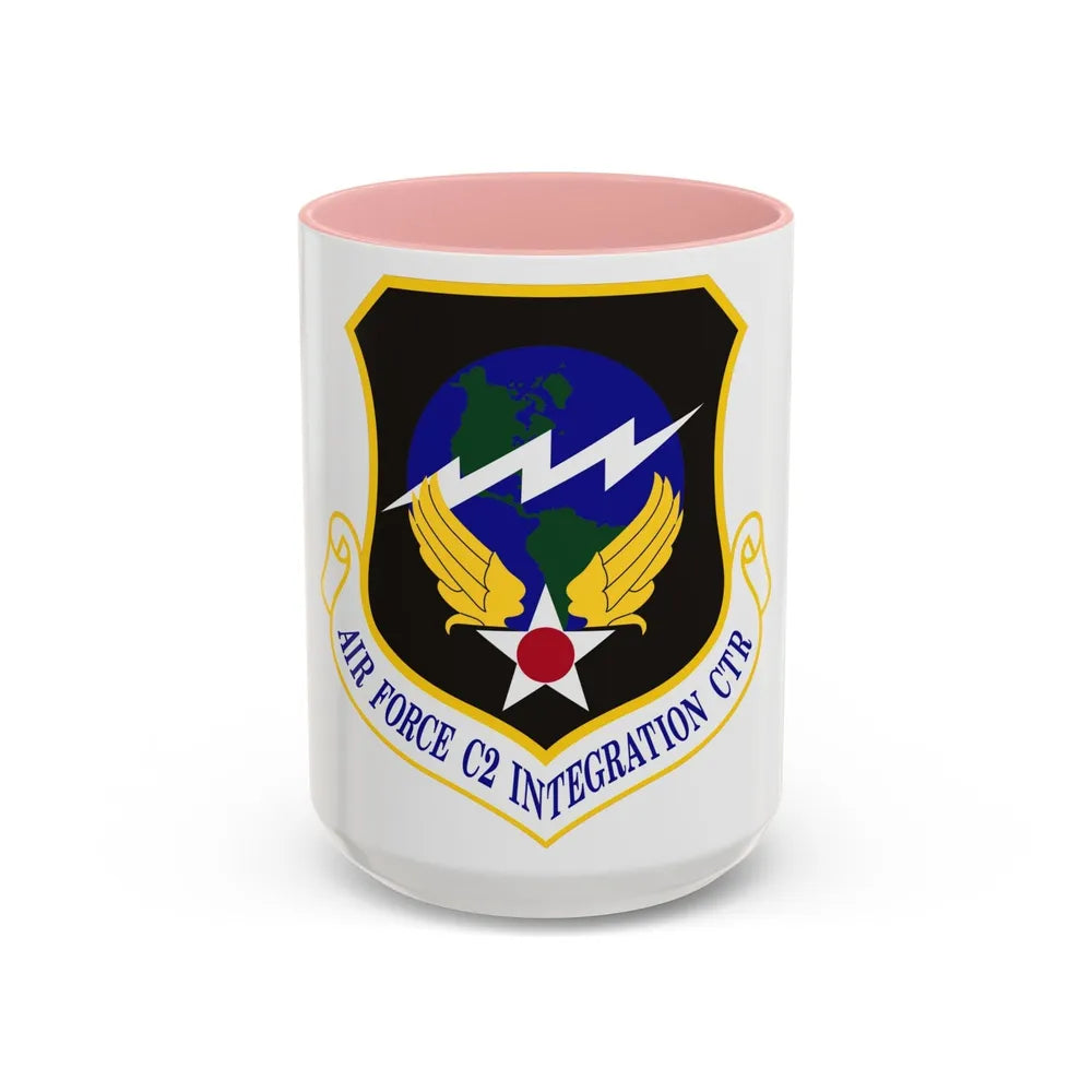 Air Force Command & Control Integration Center (U.S. Air Force) Accent Coffee Mug-15oz-Pink-Go Mug Yourself