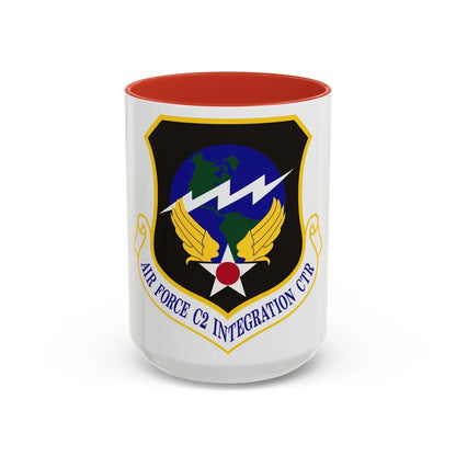 Air Force Command & Control Integration Center (U.S. Air Force) Accent Coffee Mug-15oz-Red-Go Mug Yourself