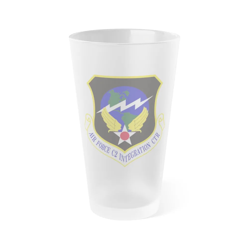 Air Force Command & Control Integration Center (U.S. Air Force) Frosted Pint Glass 16oz-Go Mug Yourself