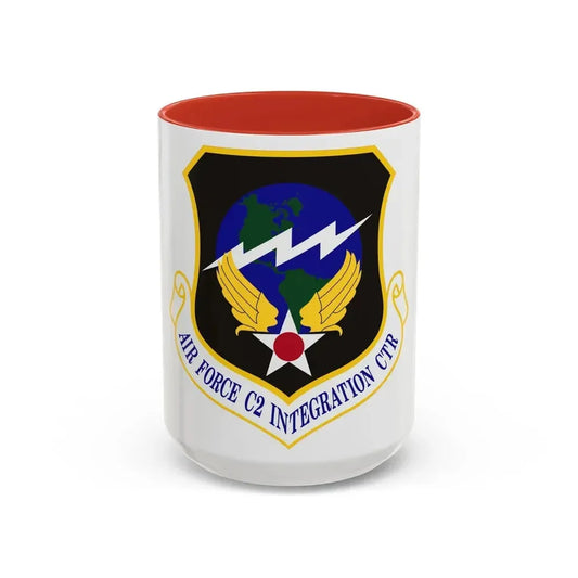 Air Force Command & Control Integration Center (U.S. Air Force) Accent Coffee Mug 15oz Red - Go Mug Yourself