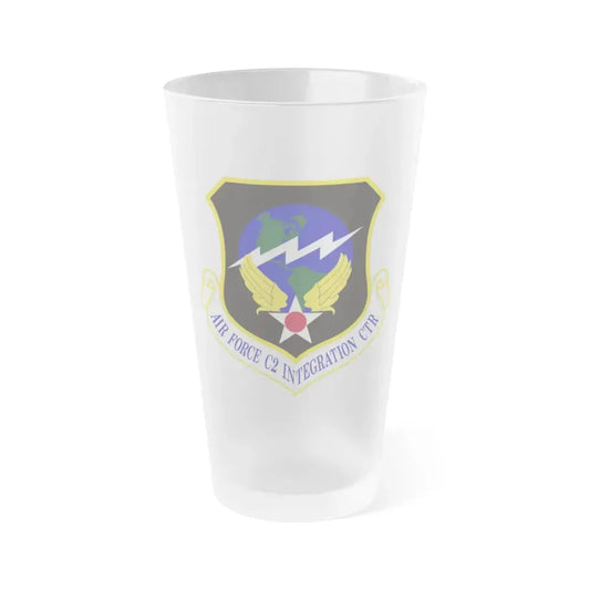 Air Force Command & Control Integration Center (U.S. Air Force) Frosted Pint Glass 16oz Default Title - Go Mug Yourself