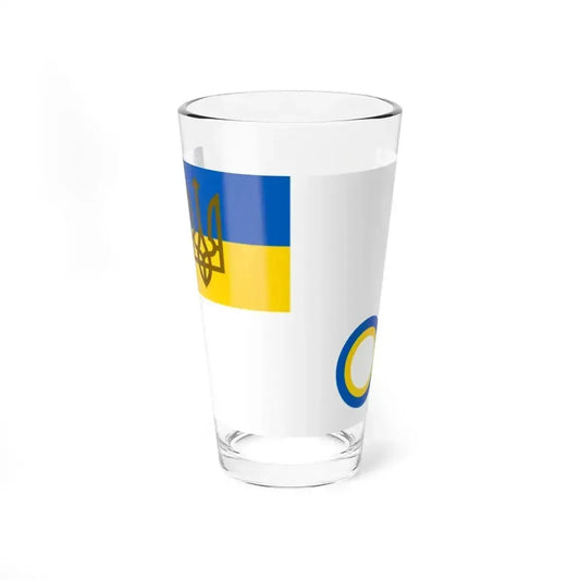 Air Force Command Flag of Ukraine 1918 (Ukraine) Pint Glass 16oz 16oz - Go Mug Yourself