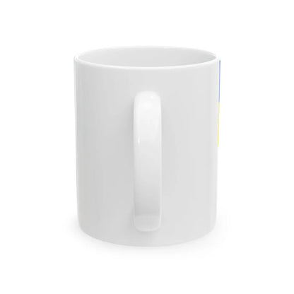 Air Force Command Flag of Ukraine 1918 (Ukraine) White Coffee Mug - Go Mug Yourself