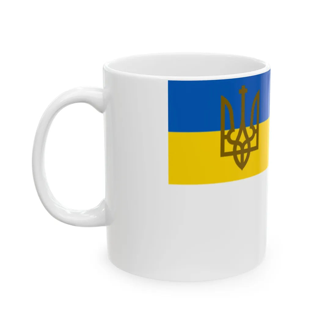 Air Force Command Flag of Ukraine 1918 (Ukraine) White Coffee Mug - Go Mug Yourself