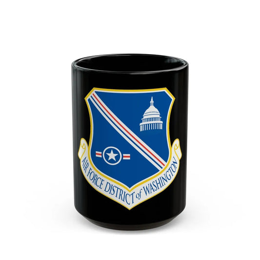 Air Force District of Washington (U.S. Air Force) Black Coffee Mug-15oz-Go Mug Yourself