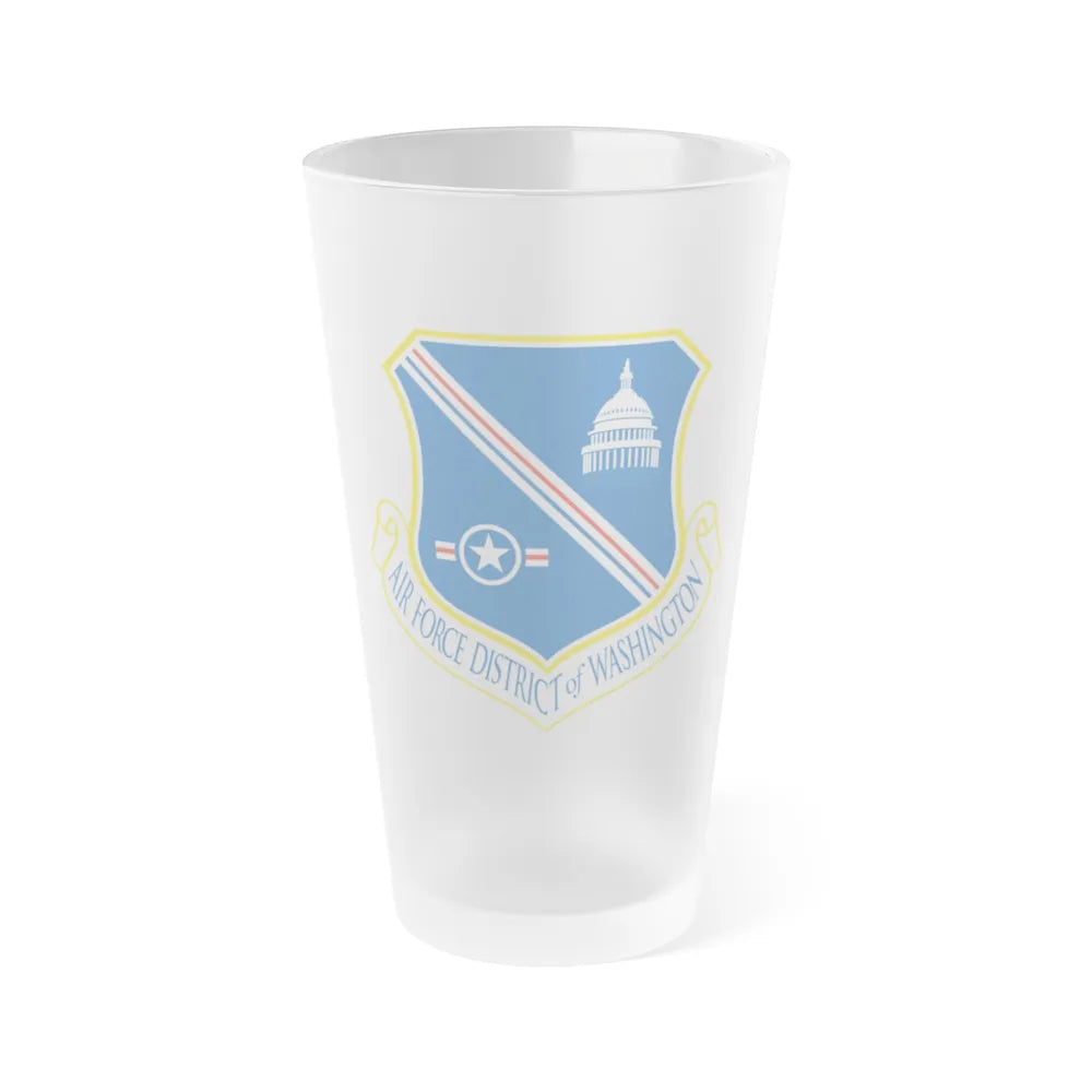 Air Force District of Washington (U.S. Air Force) Frosted Pint Glass 16oz-Go Mug Yourself