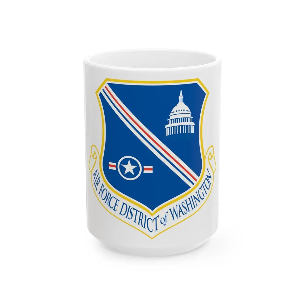 Air Force District of Washington (U.S. Air Force) White Coffee Mug-15oz-Go Mug Yourself