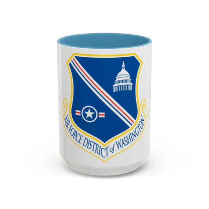 Air Force District of Washington (U.S. Air Force) Accent Coffee Mug 15oz Light Blue - Go Mug Yourself