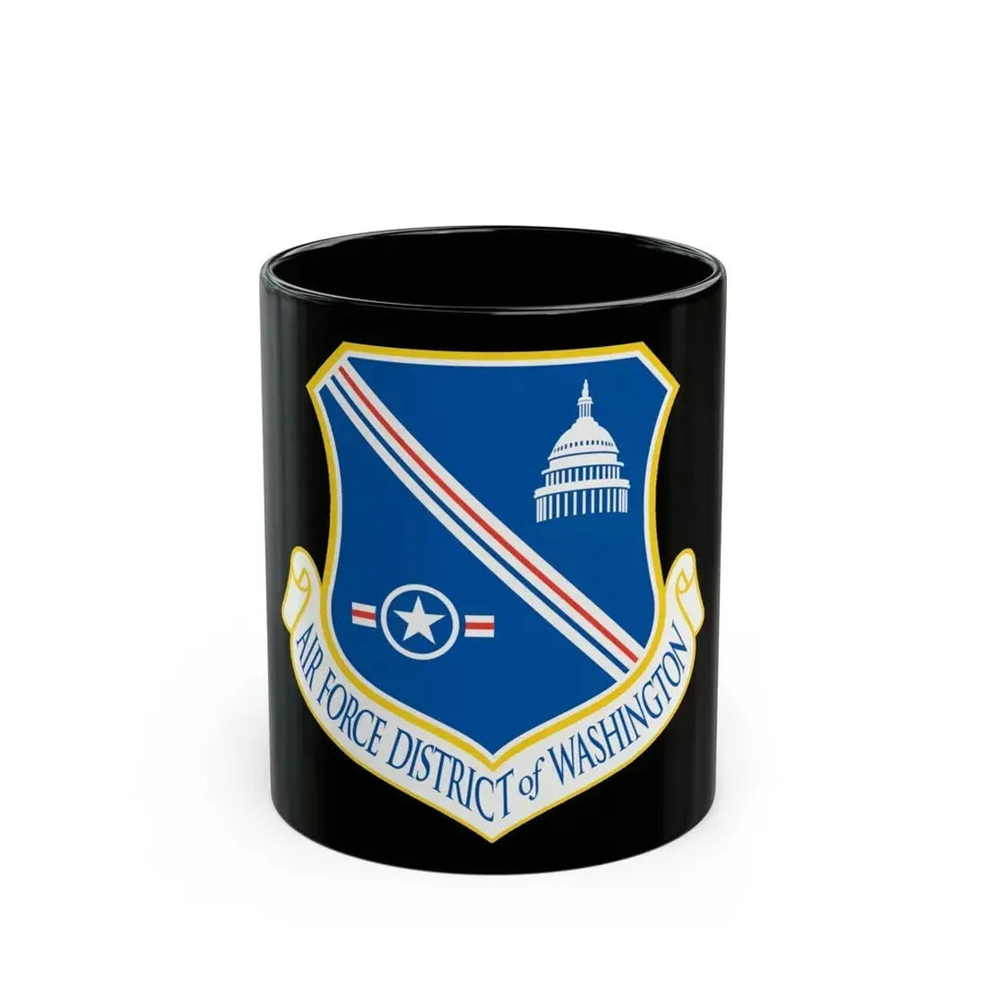 Air Force District of Washington (U.S. Air Force) Black Coffee Mug 11oz - Go Mug Yourself