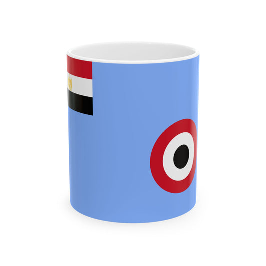 Air Force Ensign of Egypt Coat of arms variant (Egypt) White Coffee Mug-11oz-Go Mug Yourself