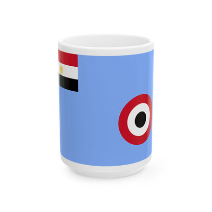 Air Force Ensign of Egypt Coat of arms variant (Egypt) White Coffee Mug-15oz-Go Mug Yourself