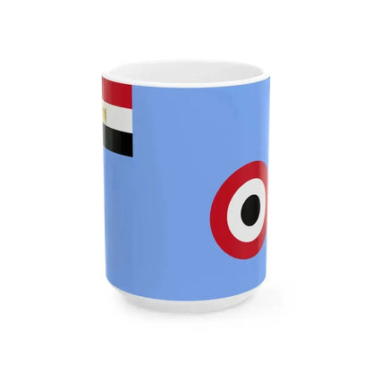 Air Force Ensign of Egypt (Egypt) White Coffee Mug 15oz - Go Mug Yourself