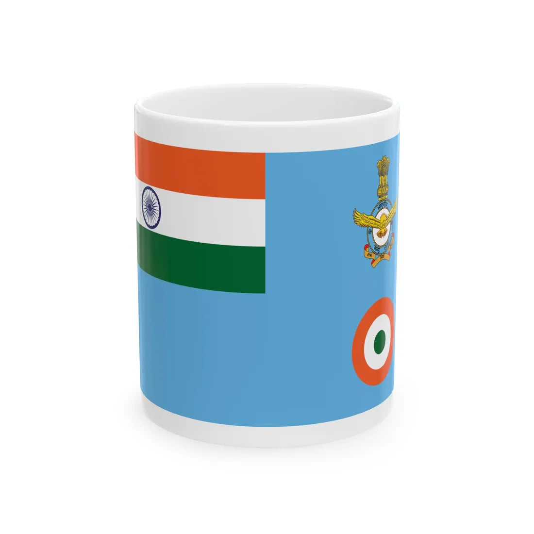 Air Force Ensign of India (India) White Coffee Mug 11oz - Go Mug Yourself