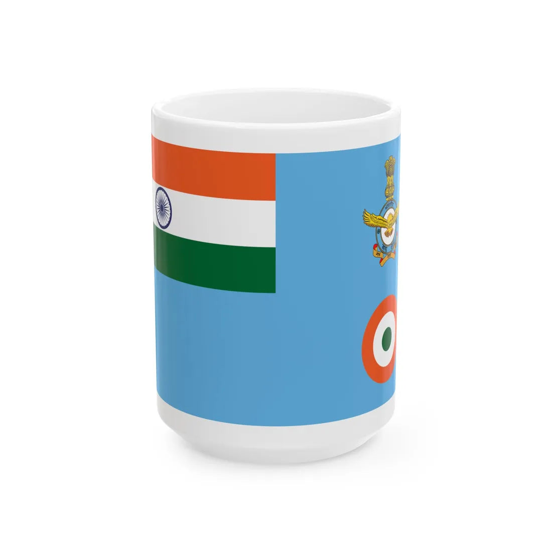 Air Force Ensign of India (India) White Coffee Mug 15oz - Go Mug Yourself