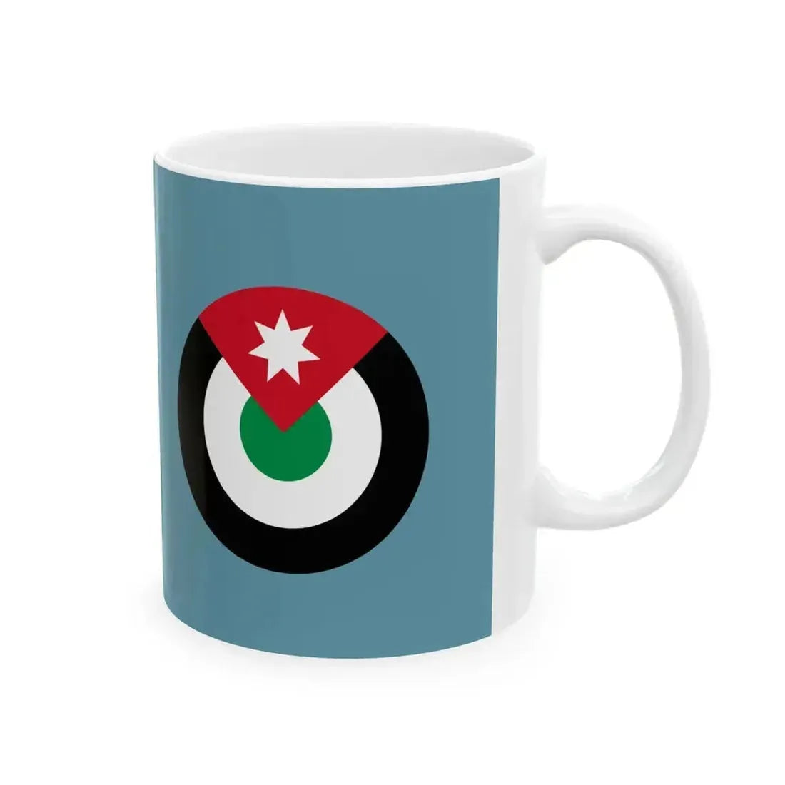 Air Force Ensign of Jordan (Jordan) White Coffee Mug - Go Mug Yourself