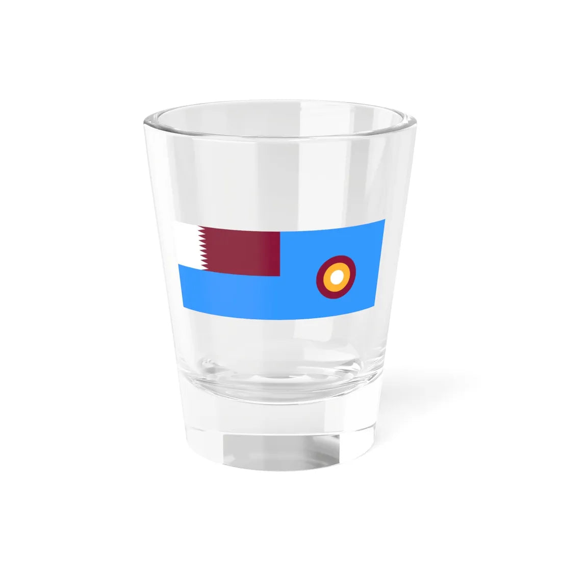 Air Force Ensign of Qatar (Qatar) Shot Glass 1.5oz 1.5oz - Go Mug Yourself