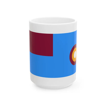 Air Force Ensign of Qatar (Qatar) White Coffee Mug 15oz - Go Mug Yourself