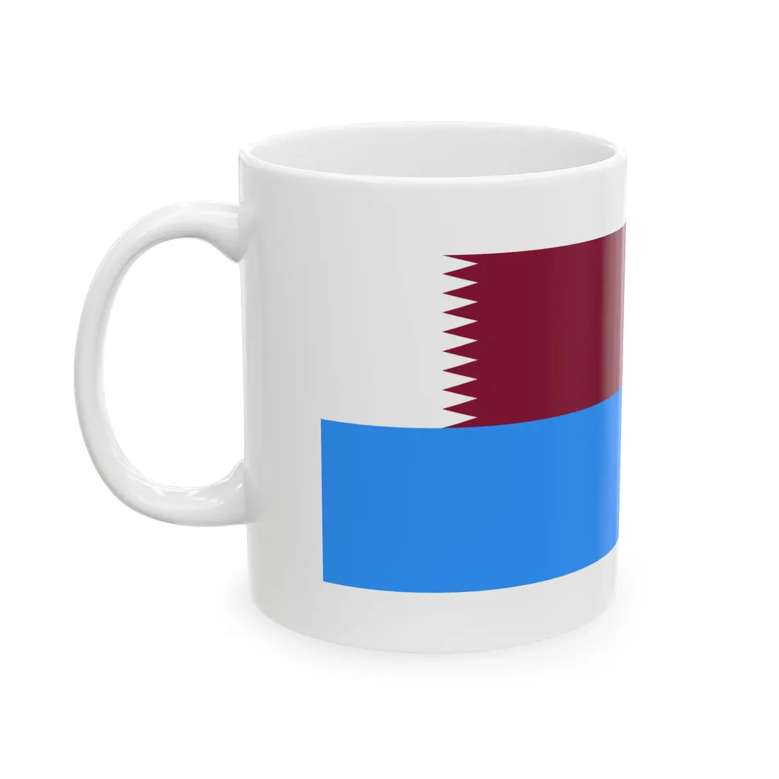 Air Force Ensign of Qatar (Qatar) White Coffee Mug - Go Mug Yourself