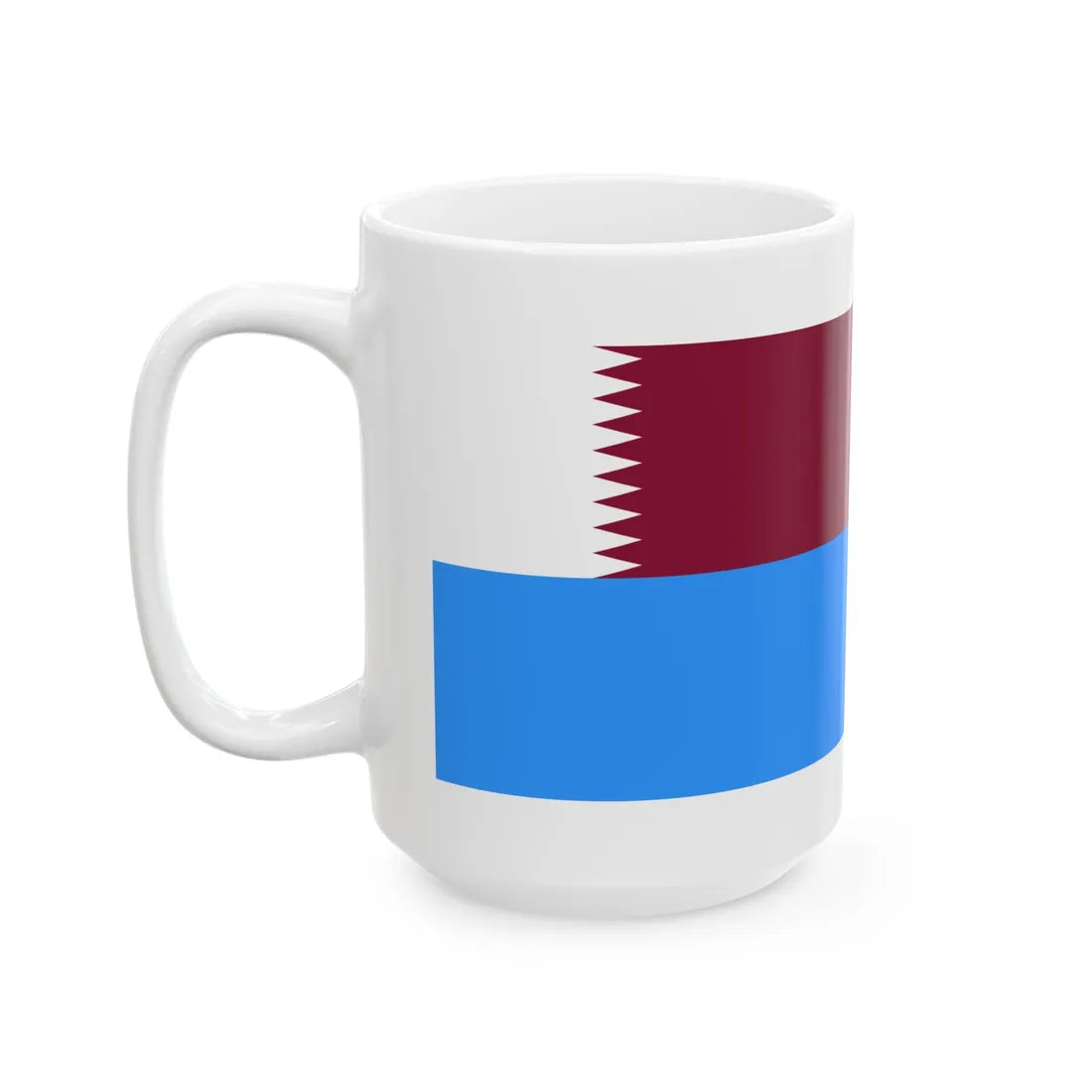 Air Force Ensign of Qatar (Qatar) White Coffee Mug - Go Mug Yourself