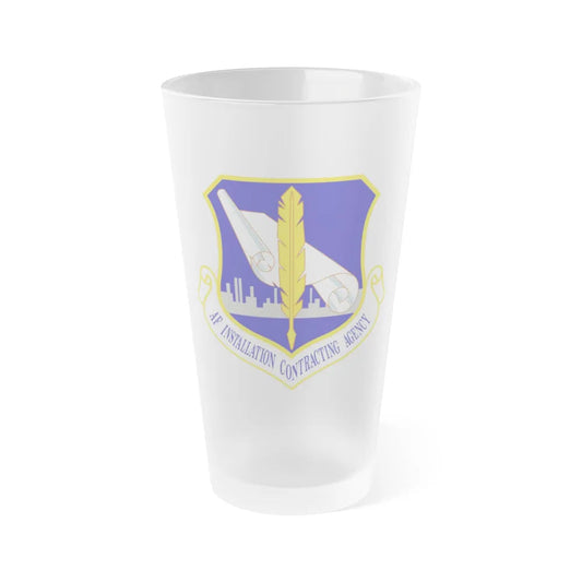 Air Force Installation Contracting Agency (U.S. Air Force) Frosted Pint Glass 16oz-Go Mug Yourself